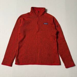 Patagonia Women's size M Better Sweater Heathered Dark Red Quarter Zip Pullover